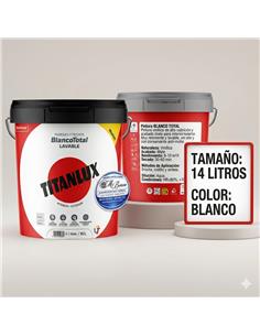 PINTURA PLASTICA TITANLUX BLANCO TOTAL 14 LT 2