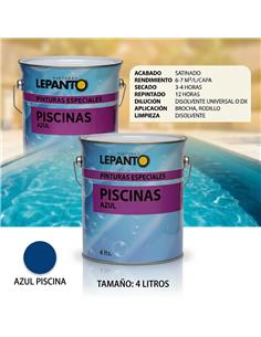 PINTURA PISCINAS CLOROCAUCHO AZUL 4 LITROS