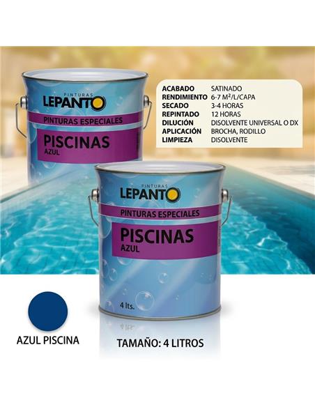 PINTURA PISCINAS CLOROCAUCHO AZUL 4 LITROS