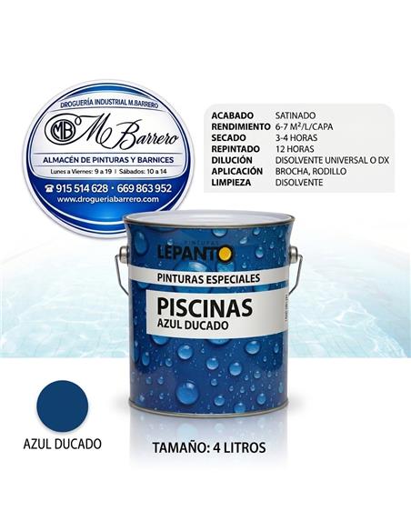 PINTURA PISCINAS CLOROCAUCHO AZUL DUCADO 4 LT