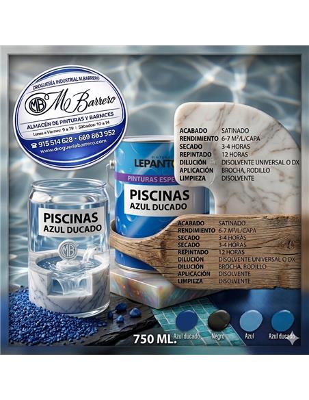 PINTURA PISCINAS CLOROCAUCHO AZUL DUCADO 750 ml.