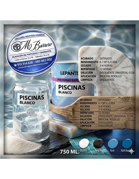 PINTURA PISCINAS CLOROCAUCHO BLANCO 750 ml.