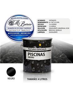 PINTURA PISCINAS CLOROCAUCHO NEGRO 4 LT