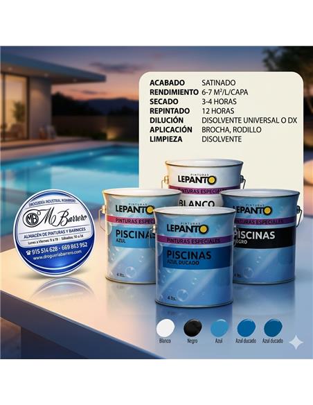 PINTURA PISCINAS CLOROCAUCHO NEGRO 4 LT