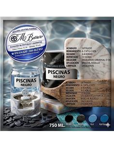 PINTURA PISCINAS CLOROCAUCHO NEGRO 750 ml.