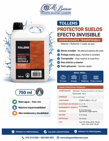 PROTECTOR SUELOS INVISIBLE 750 ml. TOLLENS
