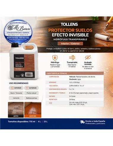 PROTECTOR SUELOS INVISIBLE 750 ml. TOLLENS