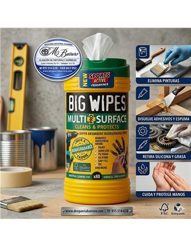 BIG WIPES TOALLITAS MULTI SUPERF INDUSTRIALES 80 U
