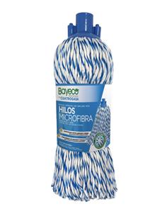 FREGONA HILOS MICROFIBRA BICOLOR AZUL 160 g