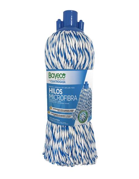 FREGONA HILOS MICROFIBRA BICOLOR AZUL 160 g