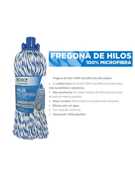 FREGONA HILOS MICROFIBRA BICOLOR AZUL 160 g