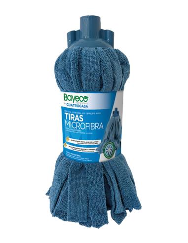 FREGONA TIRAS MICROFIBRA BICOLOR AZUL 160 g