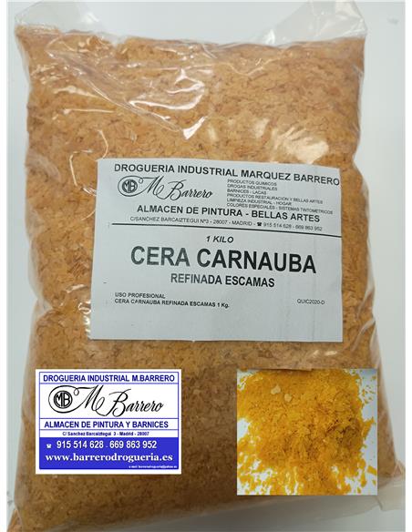 CERA CARNAUBA REFINADA ESCAMAS 1 Kg.