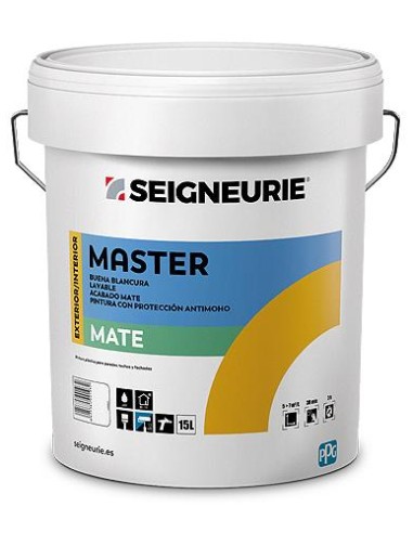 Pintura plastica mate blanca master INT/ext 4 lt
